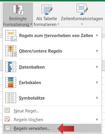 Bedingte Formatierung